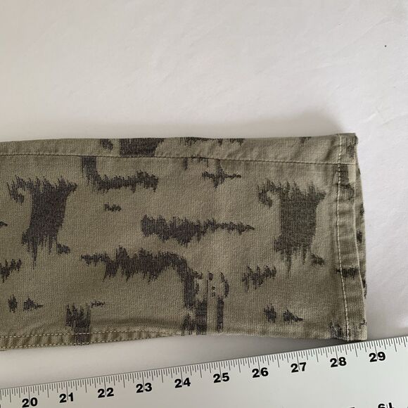 Free People Jeans 31 Gray Digital Camo Skinny High Rise Edgy Grunge Streetwear - Picture 10 of 13